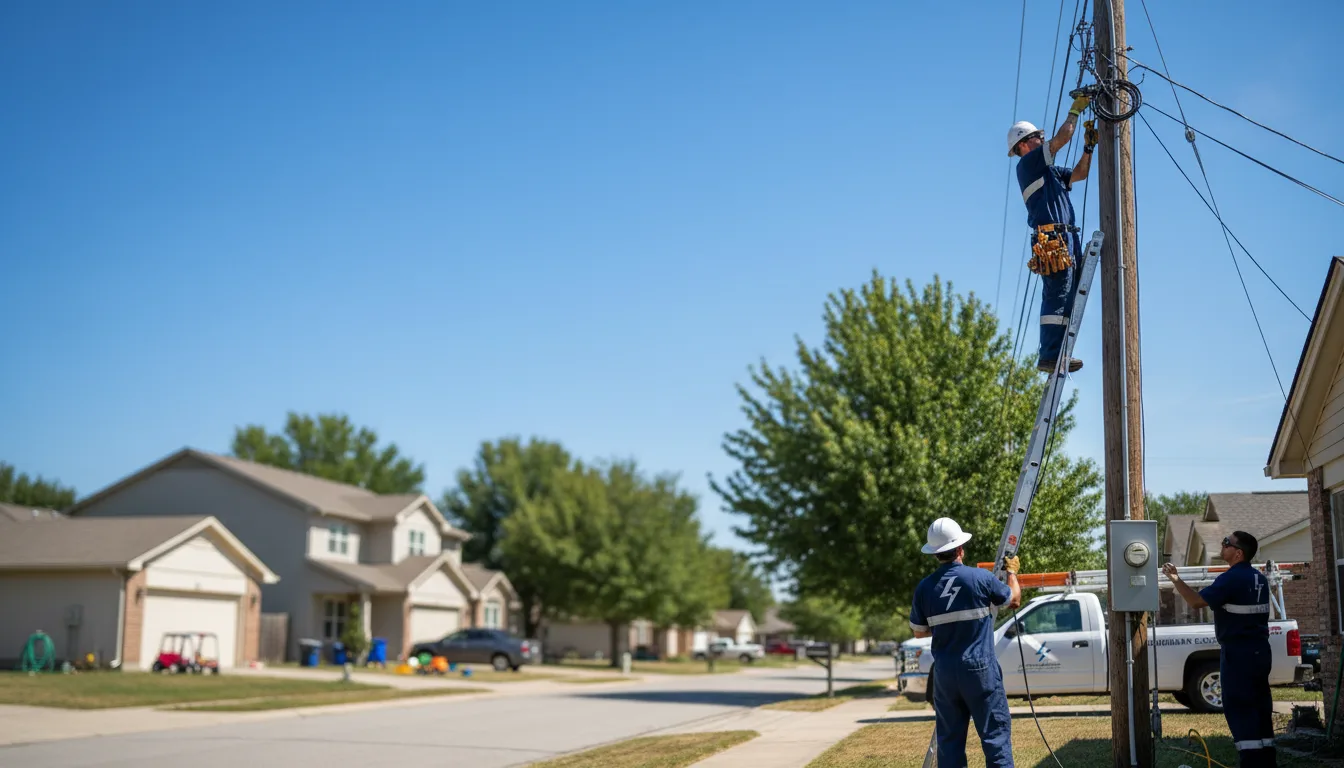 Residential electrician providing installation services in Mode, IL